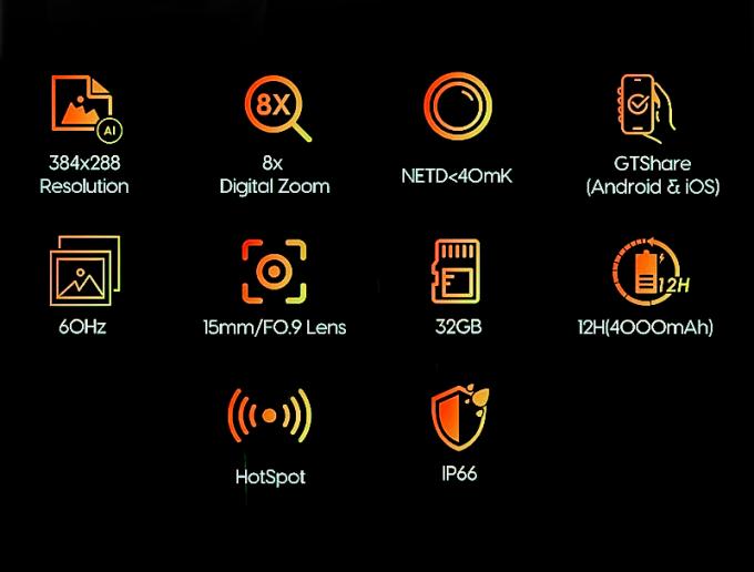 ارتباط برقرار کنید و ماجراجويي هاي خود را با اين مونوکولر تصويرگر حرارتي با Wi-Fi AP و ظرفیت باتري 4000mAh ضبط کنید 1