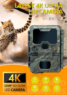 دوربین شکار KW788 دوربین ضد آب 0.1s پرتاب 4K 32MP دید شب دوربین ضد آب مادون قرمز