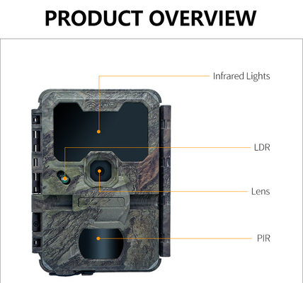 KW866 WIFI مسیر شکار دوربین ضد آب IP67 OEM / ODM 512GB ذخیره سازی کارت حافظه SD 32MP 4K