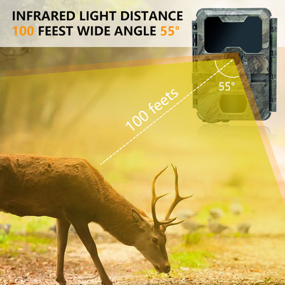 دوربین شکار KW788 ویدئوی ضد آب IP65 4K با 30fps 32MP 0.25s سرعت ماژول تا 512GB ذخیره سازی برای تحقیقات حیات وحش