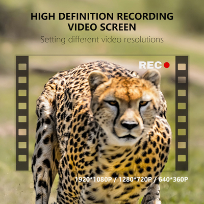 دوربین پنهان با لنز دوگانه KW591 ضد آب IP67 30MP 1080P 0.4s سرعت تگ شب دید تا 512GB برای تحقیقات حیات وحش