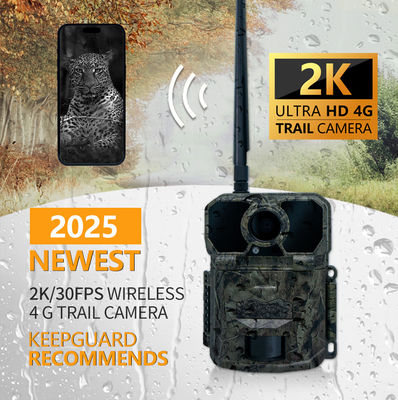 2024 جدیدترین دوربین آزمایشی بی سیم 4G KW896 30MP 0.15s سرعت ماشه 100ft شبانه دوربين آبپاش IP65 دوربین شکار