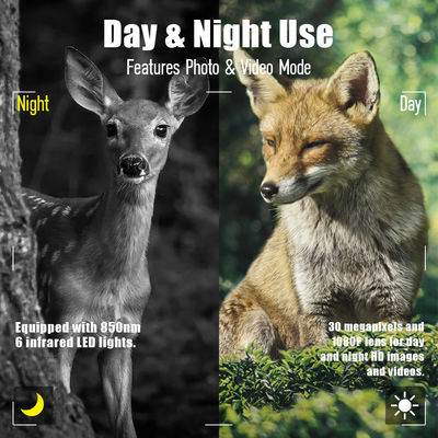 دوربین شکار مادون قرمز 30MP1080P دوربین های بازی دو عدسی برای شکار حیوانات وحشی در فضای باز دوربین های IR ضد آب 940nm