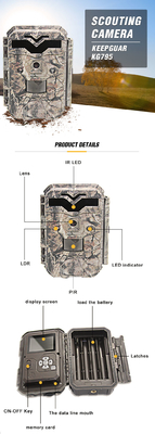 دوربین 30 مگاپیکسلی 1080P HD Hunting Wildlife Trail بدون LED مادون قرمز درخشان