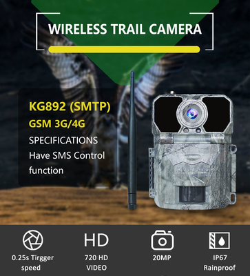25 متر IR MMS GPRS دوربین بازی سلولی داینامیک 4G بی سیم SMTP