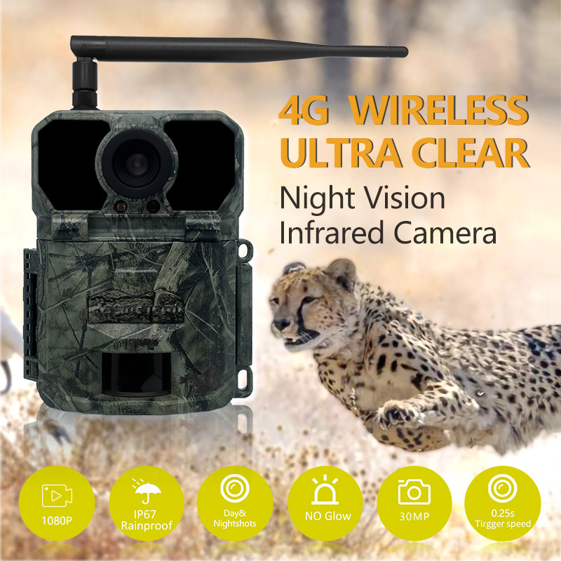 KW865 WIFI دوربین پنهان دوربین شکار بی سیم در فضای باز IP67 20MP دوربین ردیابی که عکس به شما ارسال می کند