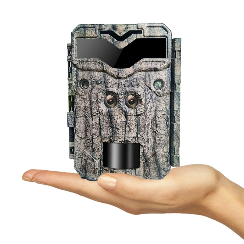 لنز دوگانه KW698A1080P 30MP ضد آب IP67 تا 512GB دید شبانه 0.25s سرعت پرتاب برای شکار گوزن